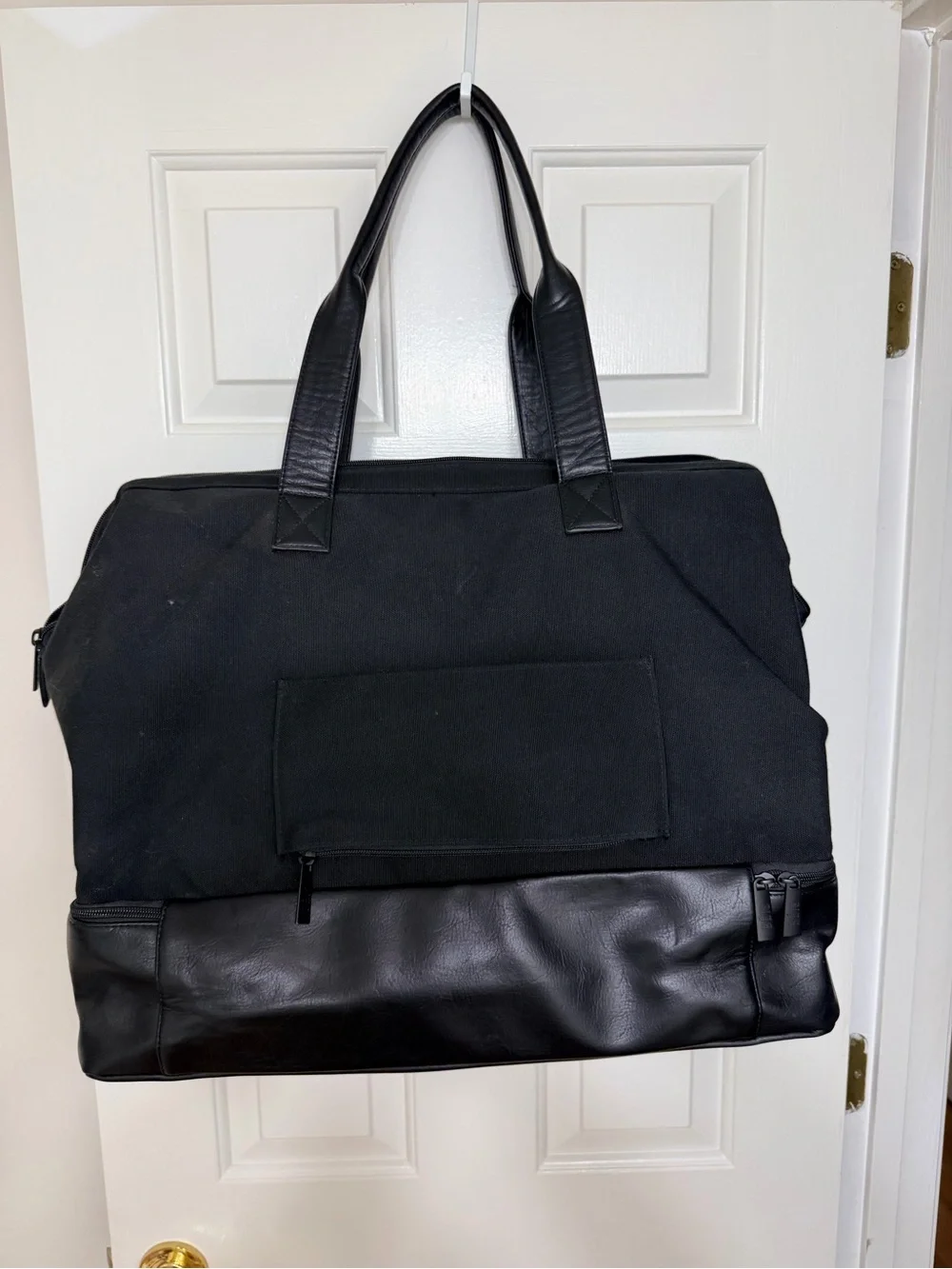 BEIS Black Two-Tier Weekender Travel Tote